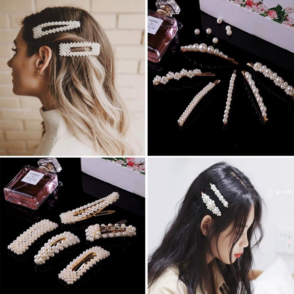 12 Pcs Pearl Hair Clips Large Hair Clips Pins - Picture 12 of 13